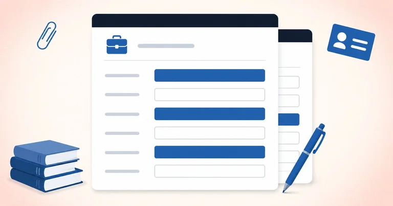 A document with an onboarding form, its sensitive identity fields filled in, representing job offer scam data harvesting.